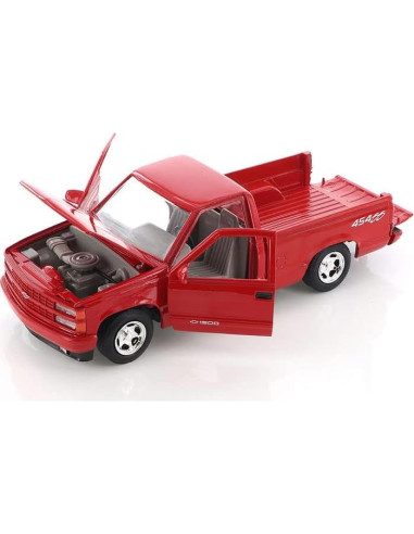 Camioneta Diecast Chevrolet 454SS 1992 Motormax Roja 1/24