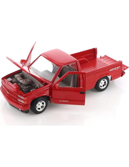 Camioneta Diecast Chevrolet 454SS 1992 Motormax Roja 1/24 Camioneta Diecast Chevrolet 454SS 1992 Motormax Roja 1/24