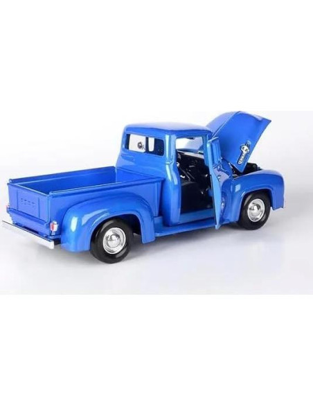 Camión Pickup F-100 1956 Motormax Diecast 1/24 Azul Metálico Camión Pickup F-100 1956 Motormax Diecast 1/24 Azul Metálico