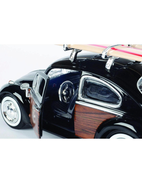 Auto de Juguete Diecast 1966 VW Beetle Negro Motormax 1/24 Auto de Juguete Diecast 1966 VW Beetle Negro Motormax 1/24