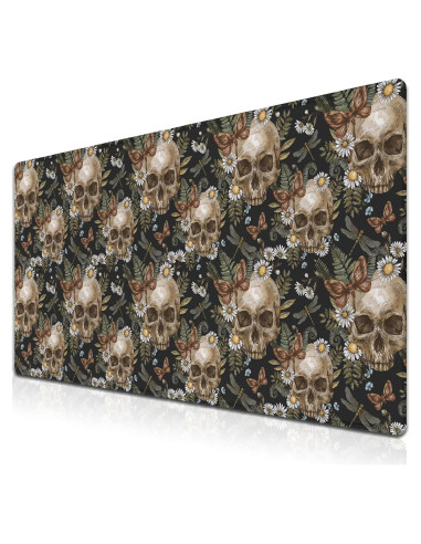 Alfombrilla de Ratón Grande Samgula Calavera Floral 90x40cm