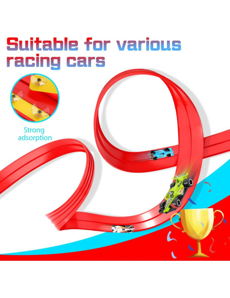 Pista de Carreras LITTCO 3.9 m con 4 Coches F1 para Niños Pista de Carreras LITTCO 3.9 m con 4 Coches F1 para Niños