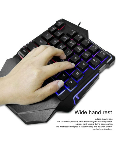 Teclado Mecánico Yosoo RGB Ergonómico para Juegos 35 Teclas