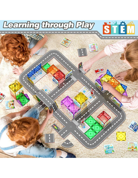 Juego de Construcción de Ciudad 92PCS Gooidea para Niños Juego de Construcción de Ciudad 92PCS Gooidea para Niños