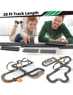 Pista de Carreras Eléctrica DR 8.53m con 4 Coches para Niños 2