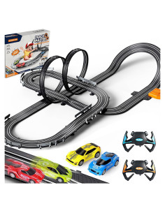 Pista de Carreras Eléctrica TA 1:64 con 4 Coches y 2 Controladores