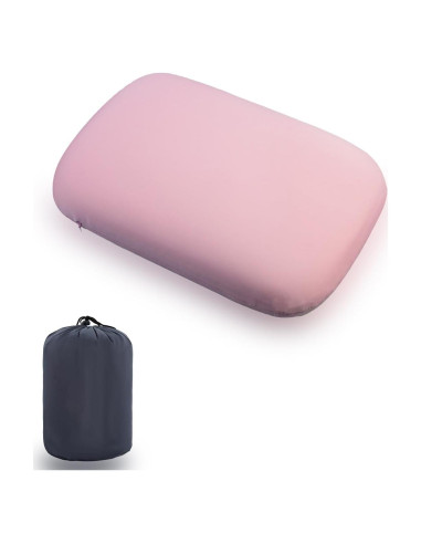 Almohada de Viaje Nimorio Espuma de Memoria 38x26cm Rosa