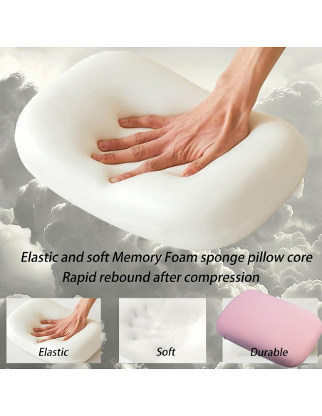 Almohada de Viaje Nimorio Espuma de Memoria 38x26cm Rosa Almohada de Viaje Nimorio Espuma de Memoria 38x26cm Rosa