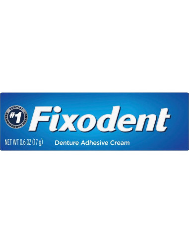 Crema Adhesiva para Dentaduras Fixodent Secure 34 g (2 Paquetes)