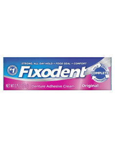 Crema Adhesiva para Dentaduras Fixodent Original 21g - Paquete de 2