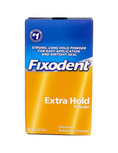Fixodent Polvo Adhesivo para Dentaduras Fijación Extra 76.5 g
