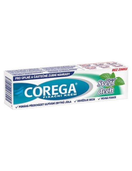 Crema Adhesiva para Dentaduras Corega Menta 49.6g Crema Adhesiva para Dentaduras Corega Menta 49.6g