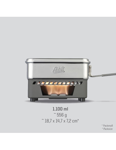 Juego de Cocina Esbit 1100 ml Acero Inoxidable 18/8