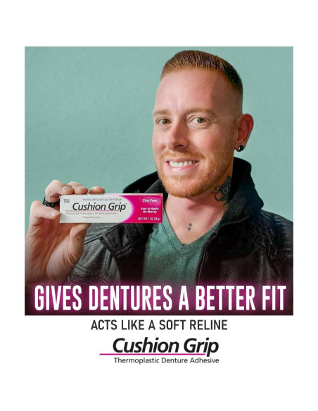 Adhesivo para Dentaduras Cushion Grip 28g - Ajuste y Comodidad Adhesivo para Dentaduras Cushion Grip 28g - Ajuste y Comodidad