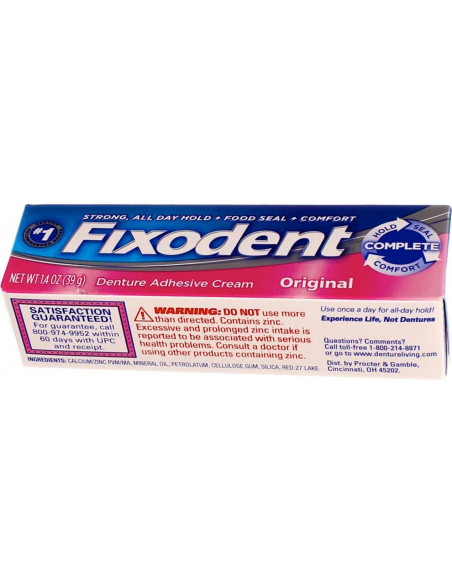 Crema Adhesiva para Dentaduras Fixodent Original 4x39.4g Crema Adhesiva para Dentaduras Fixodent Original 4x39.4g