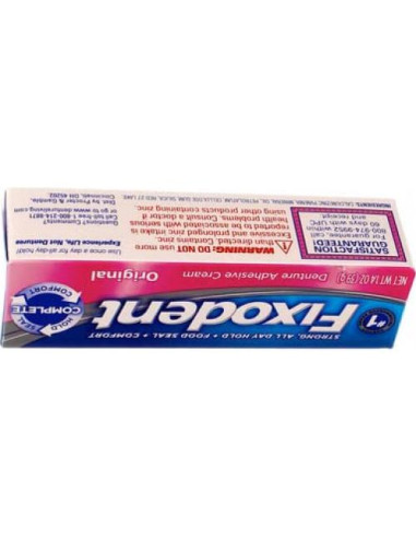 Crema Adhesiva para Dentaduras Fixodent Original 4x39.4g