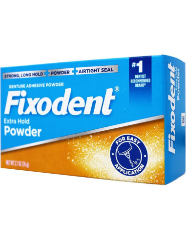 Fixodent Polvo Sujeción Extra 76.5 g - Paquete de 3