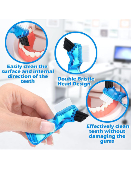 Tioncy 10 Mini Cepillos Dentales Portátiles para Dentaduras Tioncy 10 Mini Cepillos Dentales Portátiles para Dentaduras