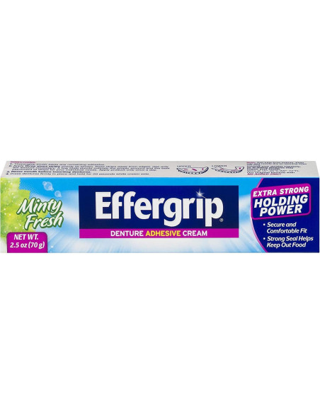 Adhesivo para Dentaduras Effergrip Extra Fuerte Sin Zinc 70 g Adhesivo para Dentaduras Effergrip Extra Fuerte Sin Zinc 70 g