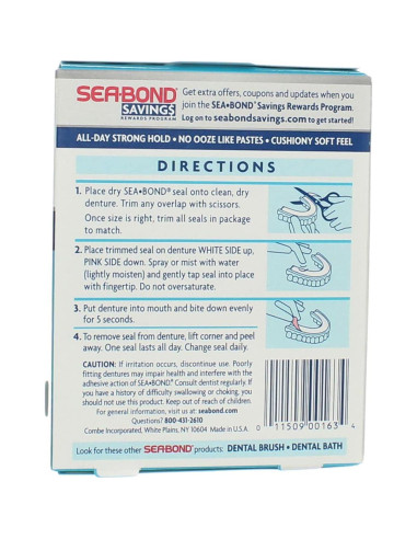 Adhesivo para Dentaduras Sea-Bond - Sin Zinc, 172g