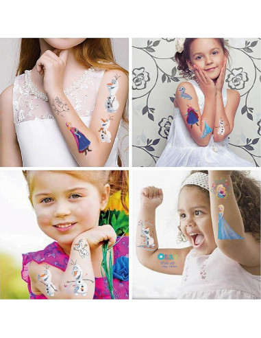 Hojas de Tatuajes Temporales MoQian Congelado para Niños