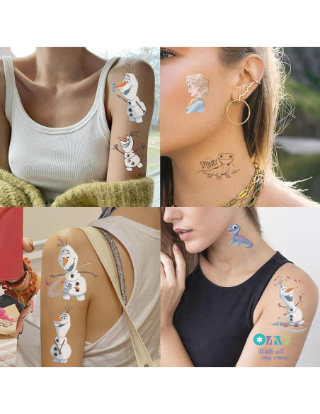 Hojas de Tatuajes Temporales MoQian Congelado para Niños Hojas de Tatuajes Temporales MoQian Congelado para Niños