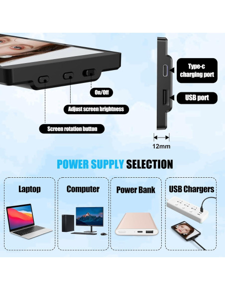 Monitor Selfie USBERG 5" HD para Vlog iPhone con Control Remoto Monitor Selfie USBERG 5" HD para Vlog iPhone con Control Remoto