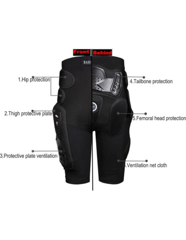 Pantalón de Armadura Motocicleta BARHAR XL Protección Cadera