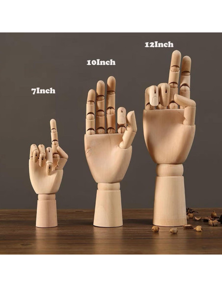 Mano Maniquí Articulada de Madera Fashionclubs 17.78 cm Mano Maniquí Articulada de Madera Fashionclubs 17.78 cm