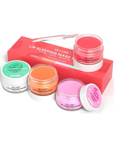 Juego de Mascarillas Labiales ULLUXE 4 Piezas Hidratantes Juego de Mascarillas Labiales ULLUXE 4 Piezas Hidratantes