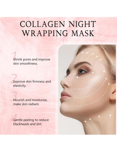 Mascarilla Facial Peel Off Colágeno Nocturna 75 ml con Brocha
