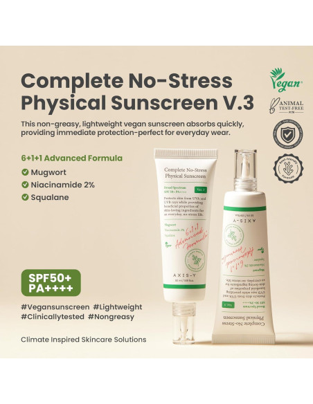 AXIS-Y Protector Solar Mineral SPF 50 50ml - Cuidado Vegano AXIS-Y Protector Solar Mineral SPF 50 50ml - Cuidado Vegano