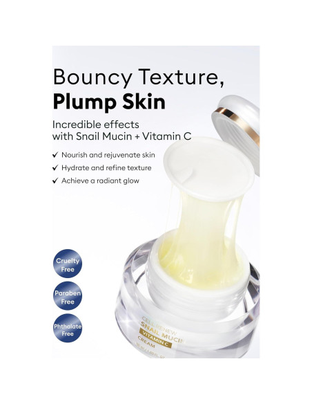 Crema Hidratante de Mucina de Caracol con Vitamina C MISSHA 50 ml Crema Hidratante de Mucina de Caracol con Vitamina C MISSHA 50 ml