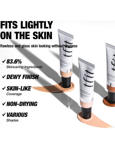 Suero de Fundación Radiance Fit COSMECCA 29.57 ml C01 Porcelana