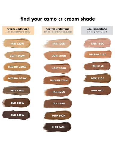 Crema CC Camo e.l.f. 30g Profundo 510 C SPF 30 Hidratante
