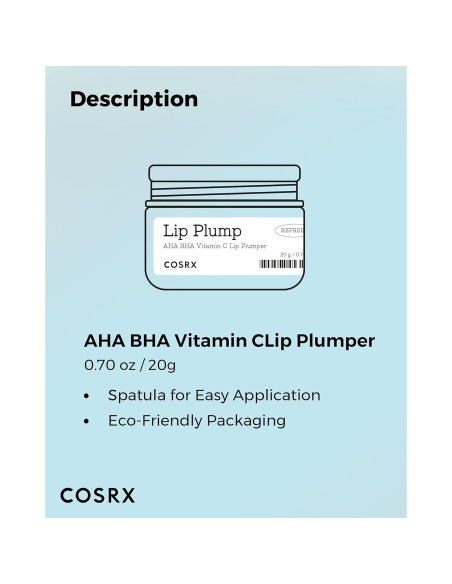 Bálsamo Voluminizador de Labios COSRX 49.6g - Hidratante y Nutritivo Bálsamo Voluminizador de Labios COSRX 49.6g - Hidratante y Nutritivo