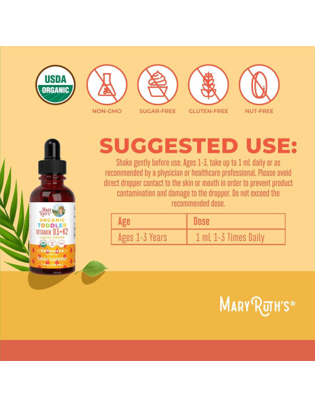 Gotas de Vitamina D3 K2 MaryRuth para Niños 29.57 ml Gotas de Vitamina D3 K2 MaryRuth para Niños 29.57 ml