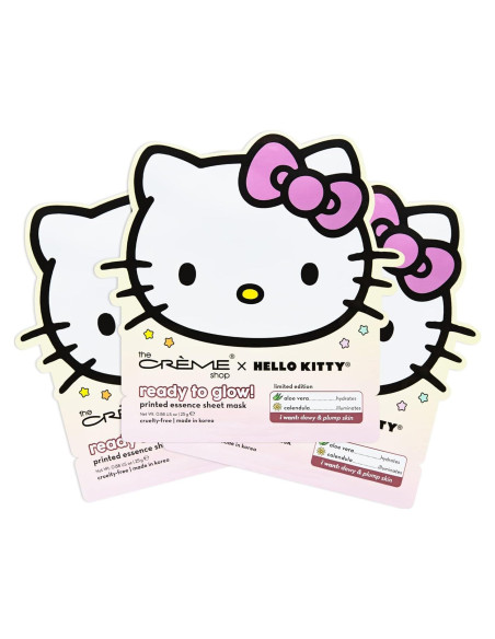 Máscaras Faciales de Aloe Vera Hello Kitty - Paquete de 3 Máscaras Faciales de Aloe Vera Hello Kitty - Paquete de 3