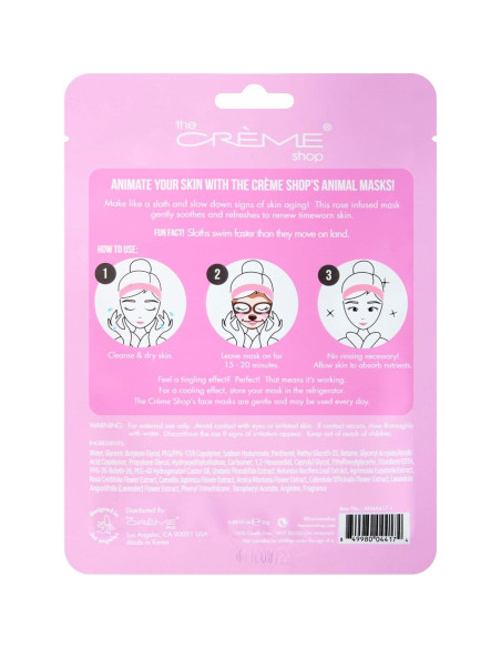 Máscara Facial Hidratante The Crme Shop - Colágeno Rosa - 3 Unidades Máscara Facial Hidratante The Crme Shop - Colágeno Rosa - 3 Unidades