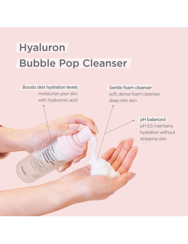 Limpiador Espumoso Hanskin Bubble Pop 150ml - Hidratante Diario