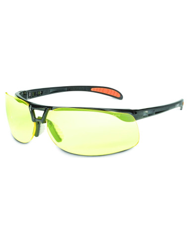 Gafas de Seguridad Uvex Protégé S4222XC, Marco Negro, Lente Ámbar