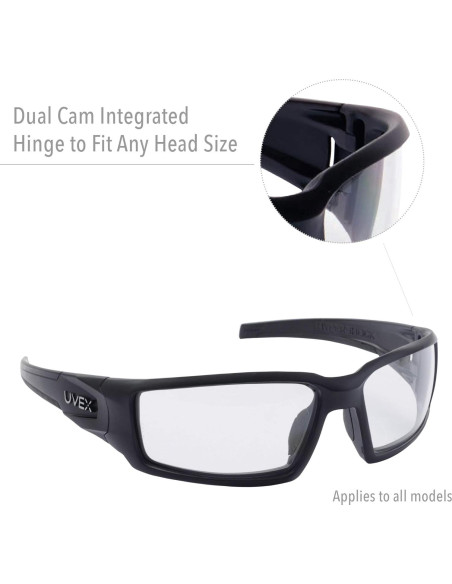Gafas de Seguridad Uvex Hypershock S2945, Marco Negro, Lente Espejado Gafas de Seguridad Uvex Hypershock S2945, Marco Negro, Lente Espejado
