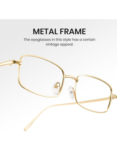 Gafas de Bloqueo de Luz Azul Cyxus 8160 con Montura de Metal