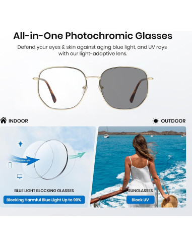 Gafas fotocromáticas Cyxus unisex con protección UV