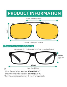 Gafas de sol clip Eyekepper grandes polarizadas 57mm UV400 2