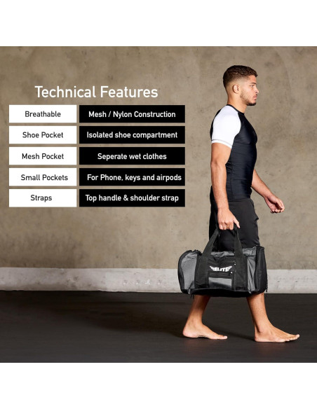 Bolsa de Deporte Elite Sports para Gimnasio y Boxeo 61x28x33cm Bolsa de Deporte Elite Sports para Gimnasio y Boxeo 61x28x33cm