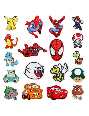 18 Piezas Parche Bordado HITOMOSU para Planchar y Coser