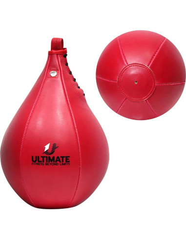 Bolsa de Velocidad Ultimate Fitness 18x25.4cm Boxeo Rojo