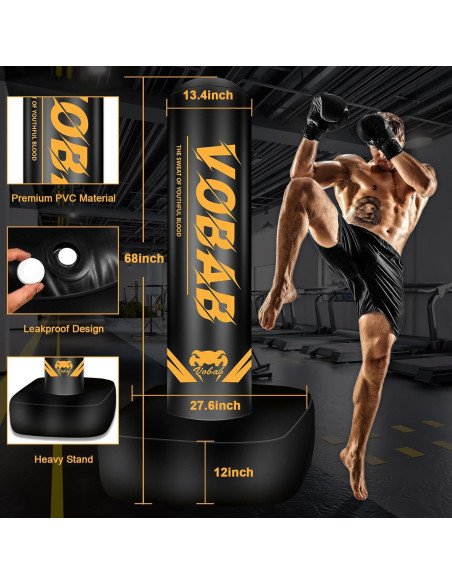 Bolsa de Boxeo Pesada SPOXING 70" Ajustable para Adultos Bolsa de Boxeo Pesada SPOXING 70" Ajustable para Adultos