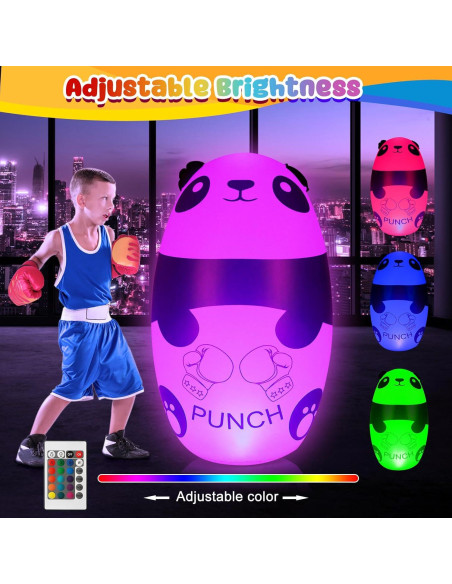 Saco de Boxeo Inflable FOYOCER Panda Pro 120cm con Guantes Saco de Boxeo Inflable FOYOCER Panda Pro 120cm con Guantes